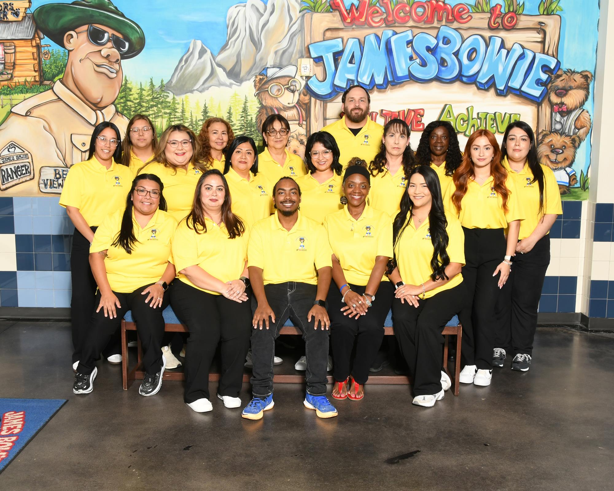 Para staff smiling for staff picture